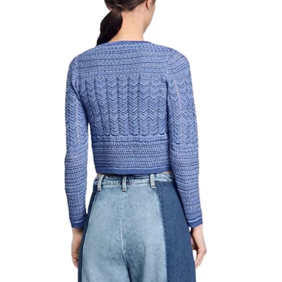 Glitter Crewneck Cardigan Sweater - Picture 3 of 6